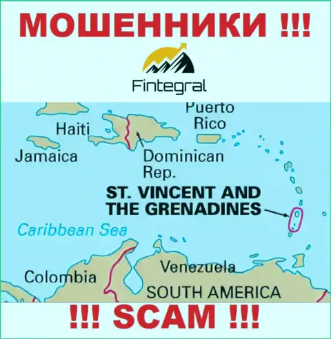 Сент-Винсент и Гренадины - здесь юридически зарегистрирована неправомерно действующая контора FintegralWorld
