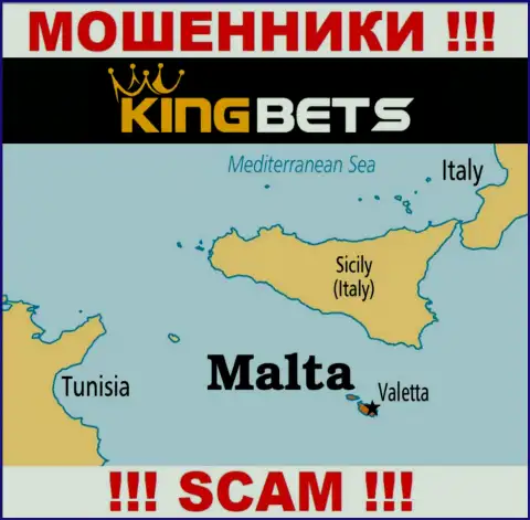 KingBets - это internet мошенники, имеют офшорную регистрацию на территории Мальта