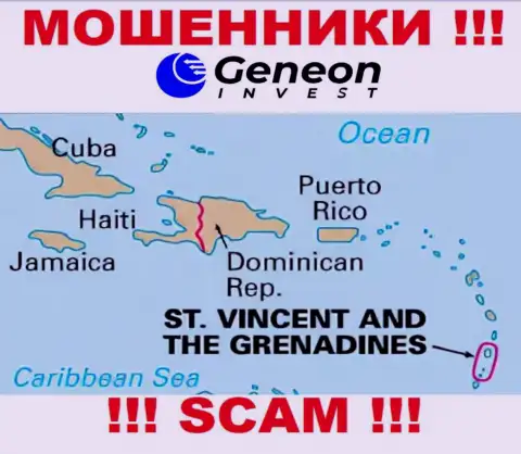 Генеон Инвест находятся на территории - St. Vincent and the Grenadines, избегайте сотрудничества с ними