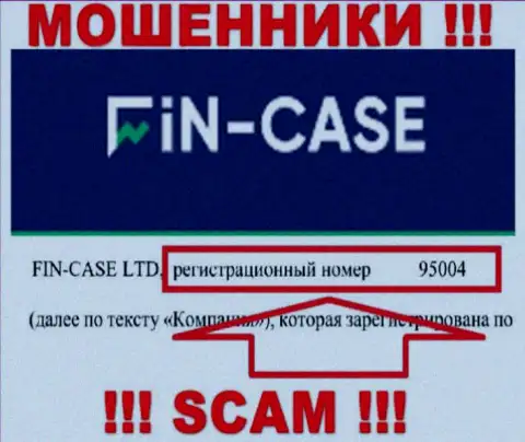 Номер регистрации компании Fin-Case Com: 95004