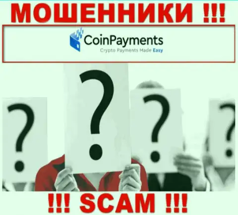 Компания Coin Payments скрывает своих руководителей - МОШЕННИКИ !