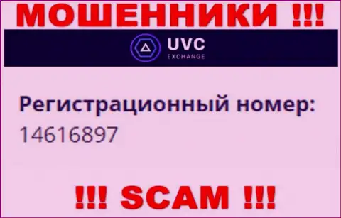 Регистрационный номер конторы UVCExchange Com - 14616897