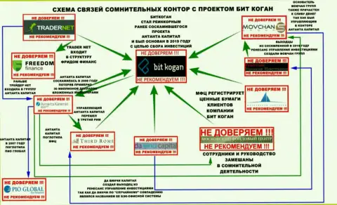 Детальная схема связи БитКоган Ком с другими конторами