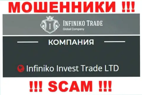 Infiniko Invest Trade LTD - это юридическое лицо жуликов ИнфиникоТрейд Ком