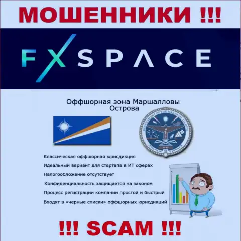 Офшорное место регистрации FХSpace - на территории Маршалловы острова