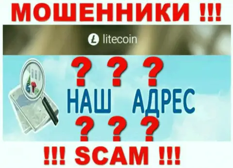 На онлайн-ресурсе Lite Coin мошенники скрыли местоположение организации