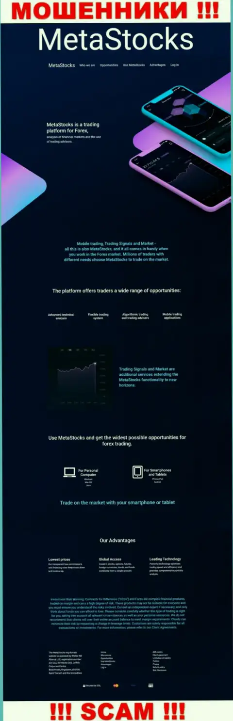 Неправда и развод - это интернет-ресурс компании MetaStocks