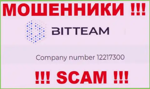 Номер регистрации конторы Бит Тим - 12217300