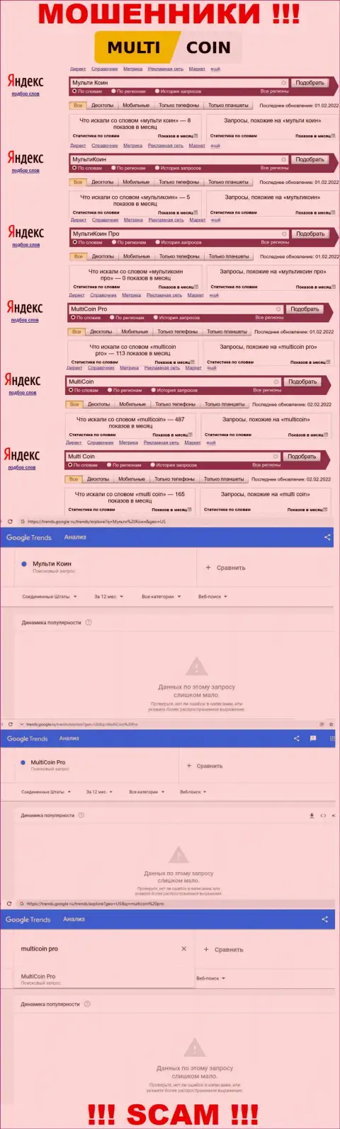 Анализ запросов по бренду MultiCoin
