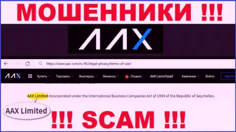 Инфа о юридическом лице мошенников AAX