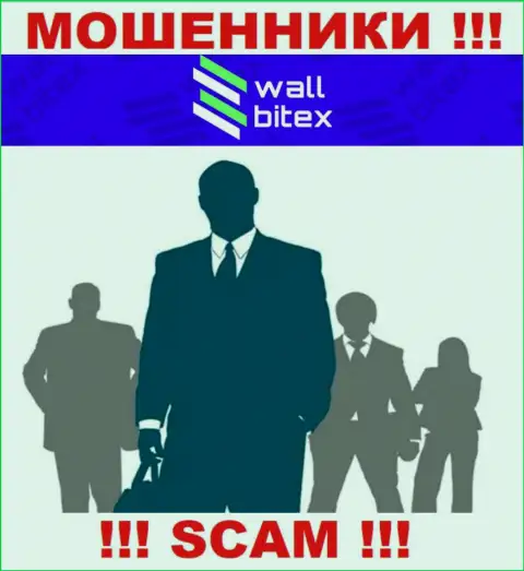 Никаких данных о своем прямом руководстве, мошенники WallBitex Com не публикуют