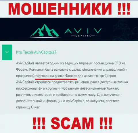 Авив Капитал, работая в области - ФОРЕКС, дурачат своих клиентов