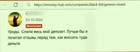 Очередной негативный коммент в сторону компании GeneonInvest - это КИДАЛОВО !