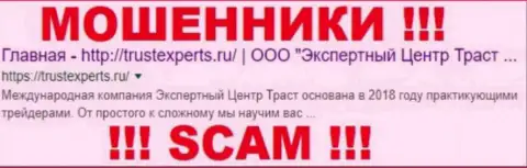 TrustExperts Ru - МОШЕННИКИ !!! SCAM !!!